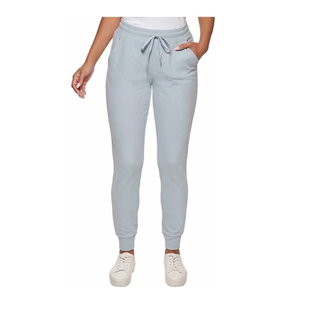 NWT Marc New York Women's Ribbed Midweight Jogger Light Blue Size XL $60 VV091